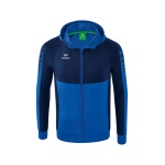 Erima Training Jacket Six Wings with Hood (Cotton Blend, Soft and Comfortable) Royal Blue/Navy Blue Men